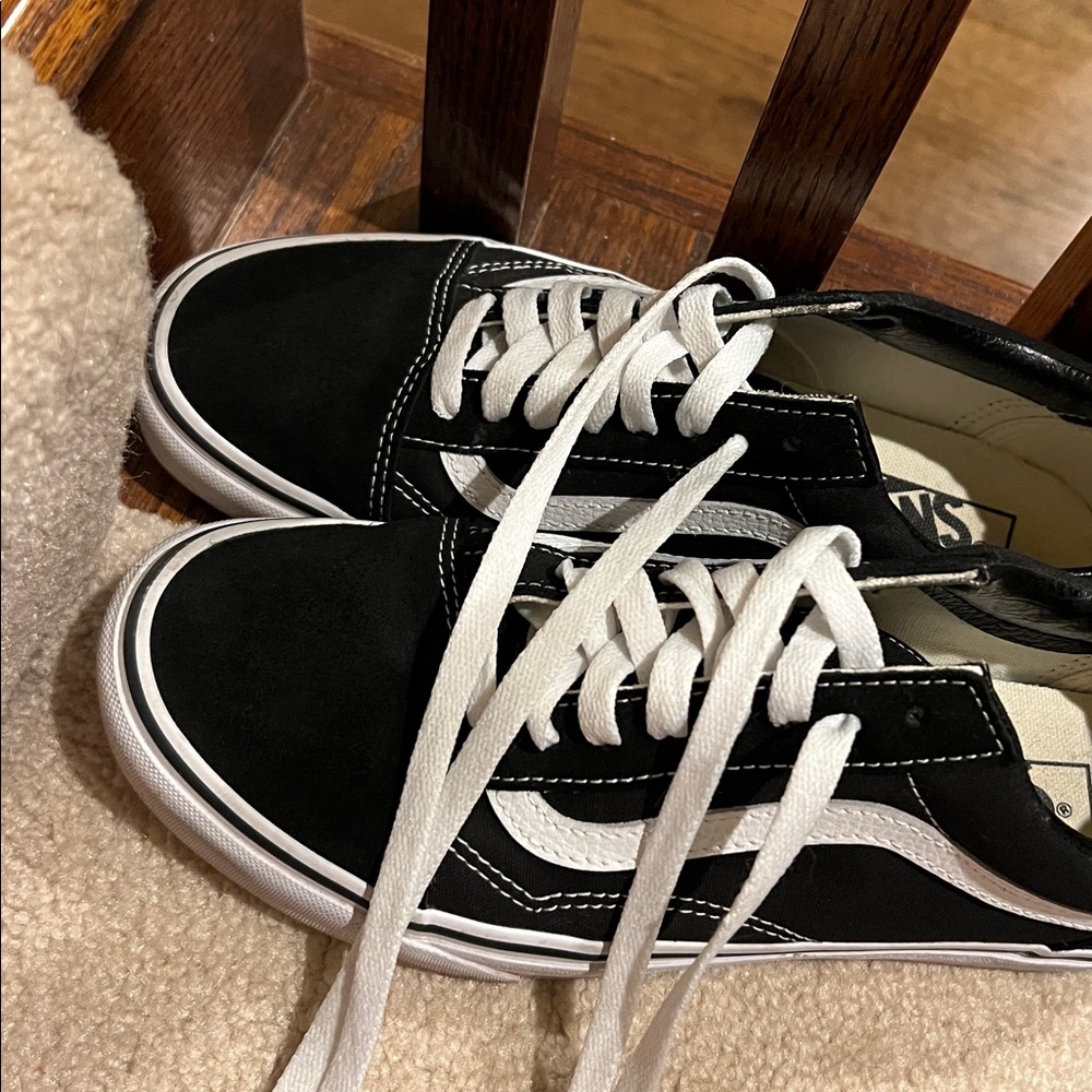 Men’s Vans Old Skool Classic Black and White Sneakers Size 7.5 - Picture 8 of 10